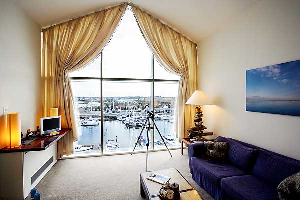 interior photography showing room and view outside