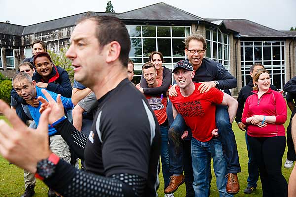 Photograph of team building instructor